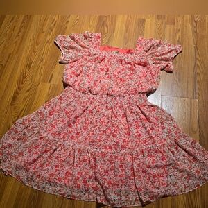 Taylor Pink/Red Floral Dress